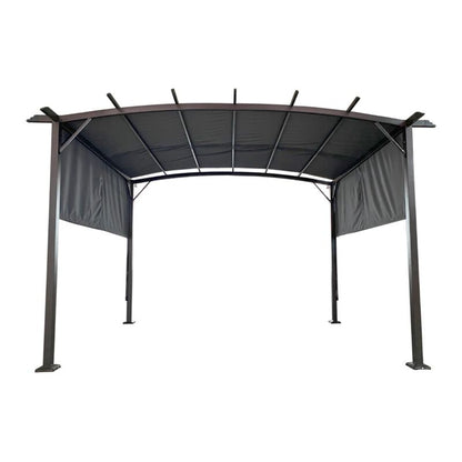 Large 12x9 Ft Outdoor Metal Gazebo Canopy Shade