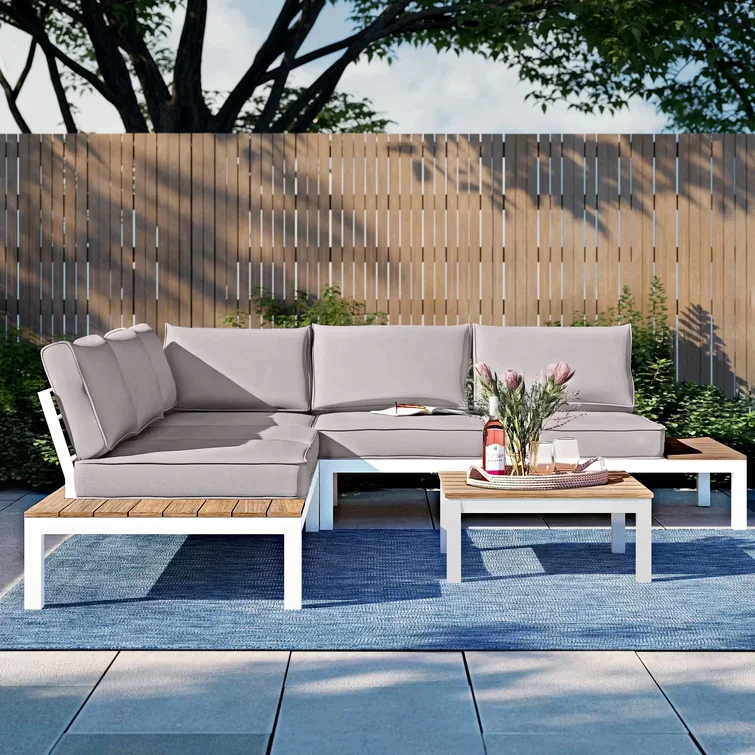 Durable Garden Patio Sofa Set with Cushions and Table - Halri