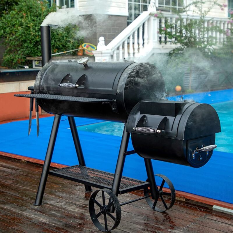 Big Steel BBQ Smoker Grill Outdoor Heavy Duty