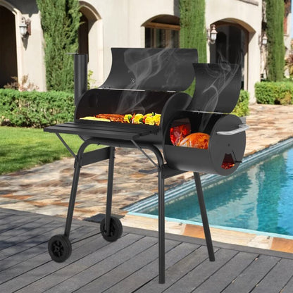 Large Outdoor Charcoal BBQ Grill Smoker Pit