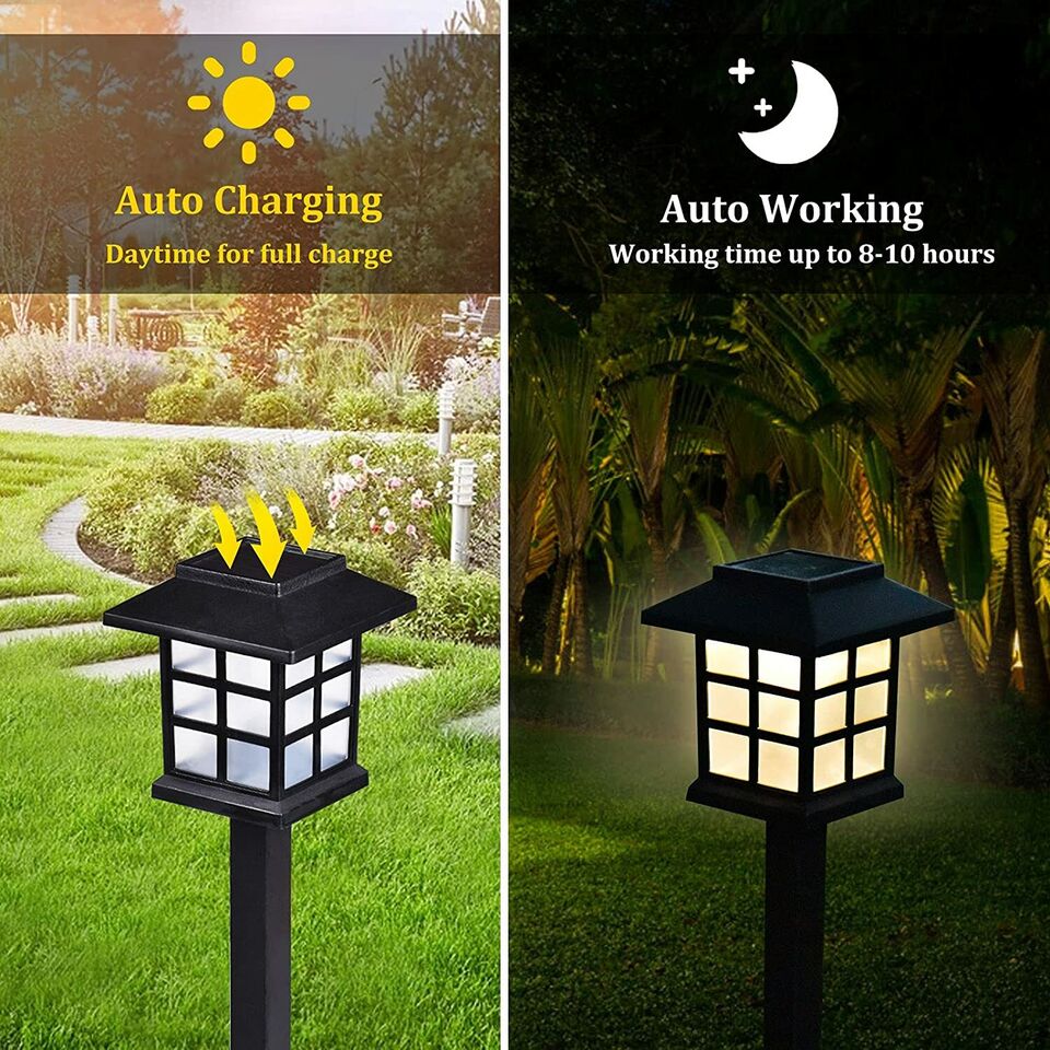 Bright Outdoor Solar Garden Path Lights 12 Pack