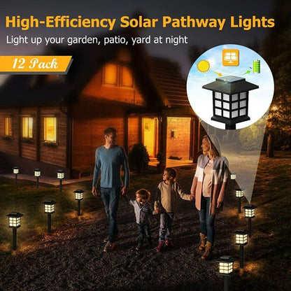Bright Outdoor Solar Garden Path Lights 12 Pack