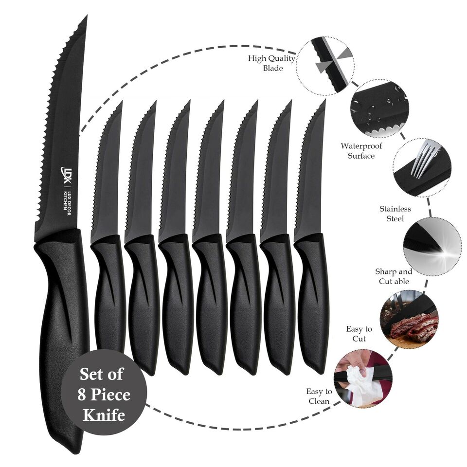 Sharp 8-Piece Kitchen Knife Set