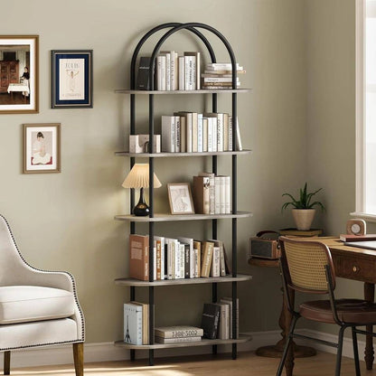 Curved Wooden Book Shelf