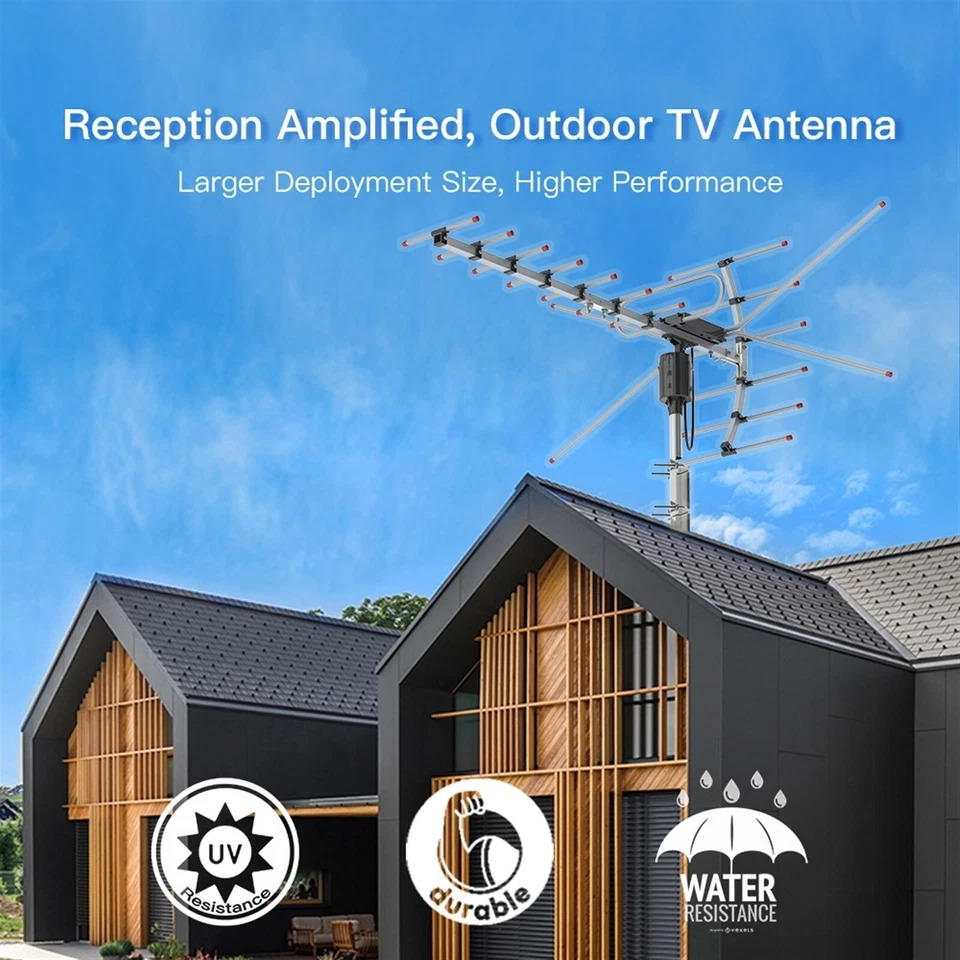Long Range Outdoor HDTV Antenna Free Local Channels