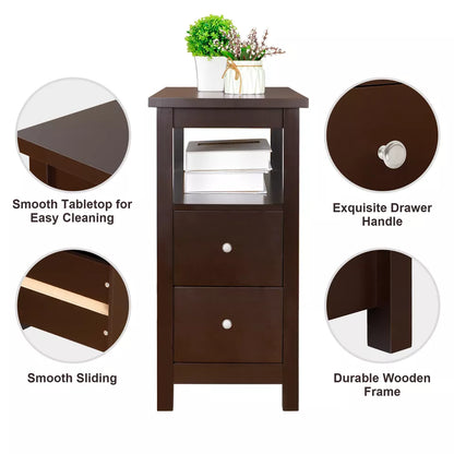 Space Saving Bedside Table with Storage