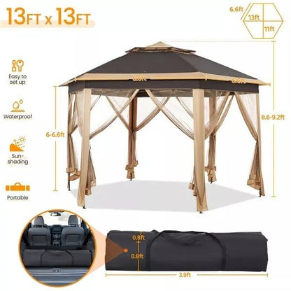 Large 3x13 Outdoor Gazebo Patio Canopy Cover