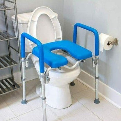 Easy Install Elevated Toilet Seat Riser With Support Arms