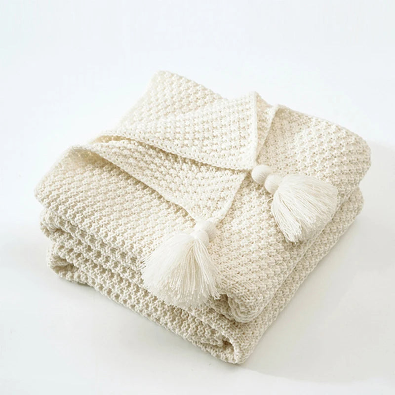 Cozy Natural Fiber Throw Blanket