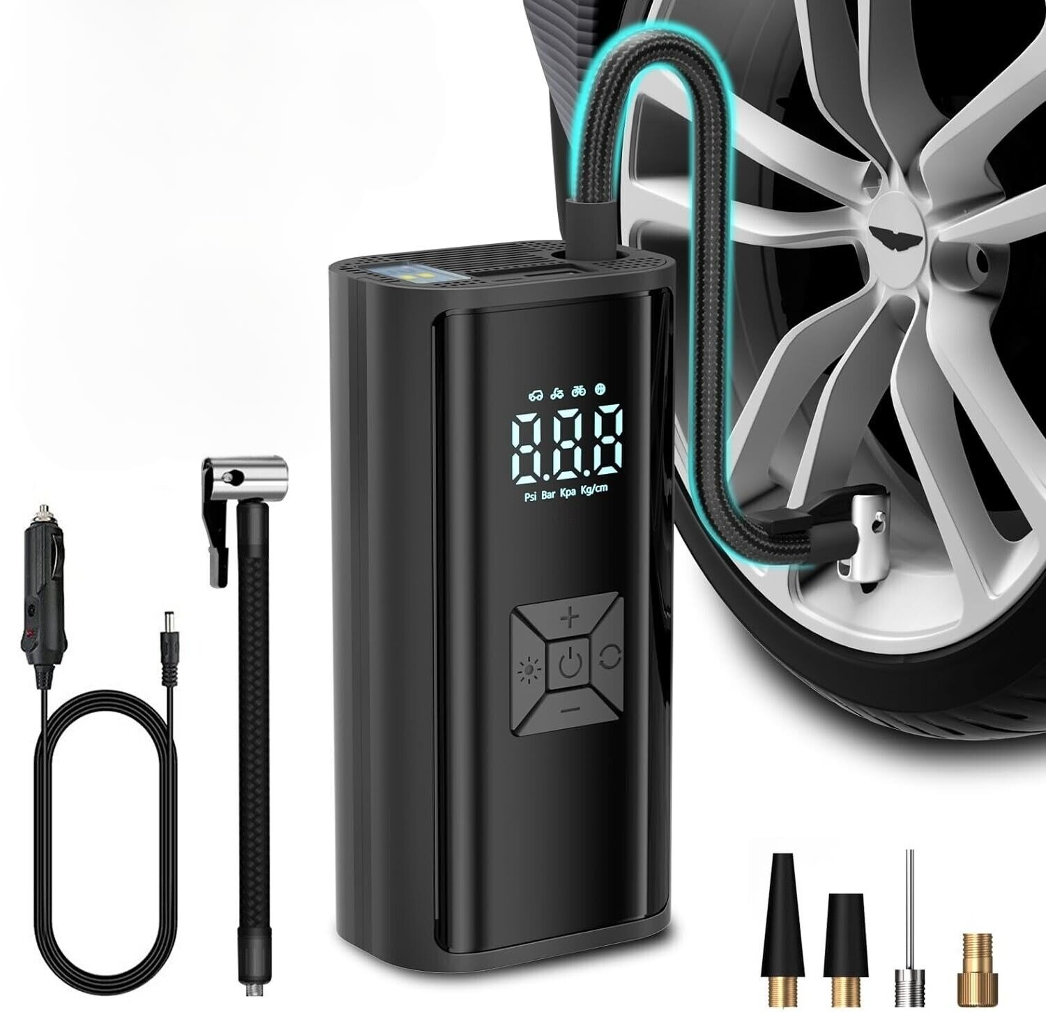 Compact Auto Air Pump Tire Inflator Kit - Halri