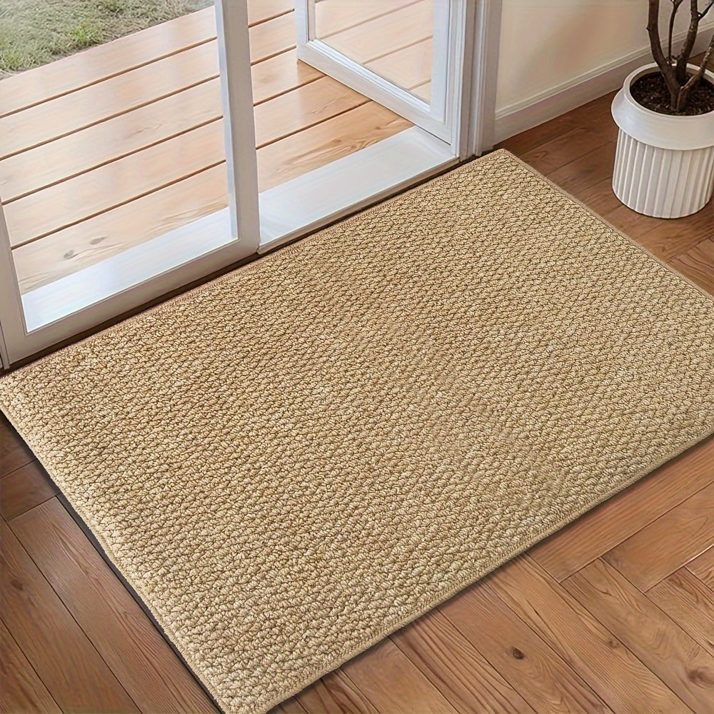 Soft Plush Entrance Mat - Washable Non Slip Door Rug