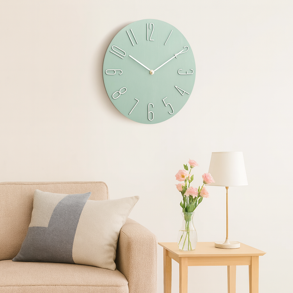 Leise moderne batteriebetriebene Wanduhr