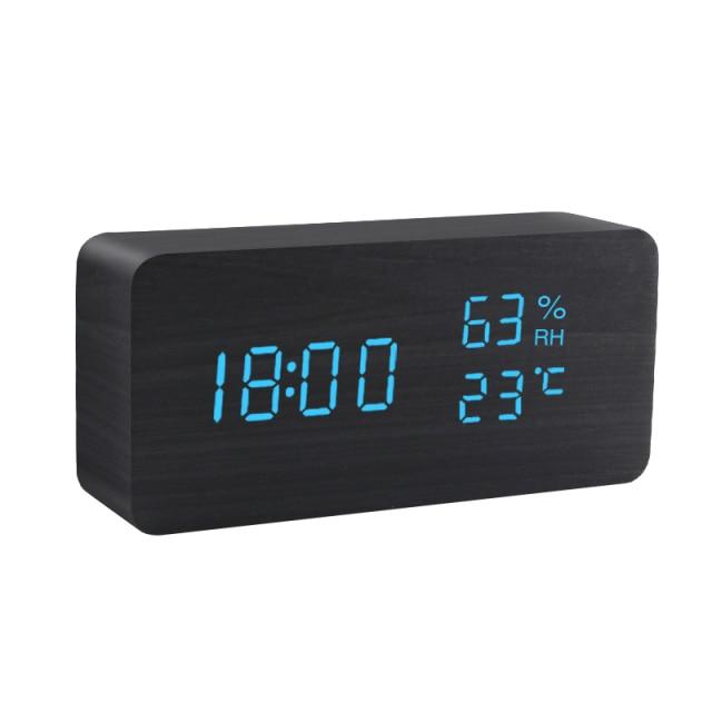 Eleganter digitaler LED-Wecker mit klarem Display