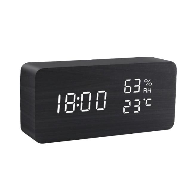 Eleganter digitaler LED-Wecker mit klarem Display