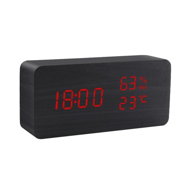 Eleganter digitaler LED-Wecker mit klarem Display