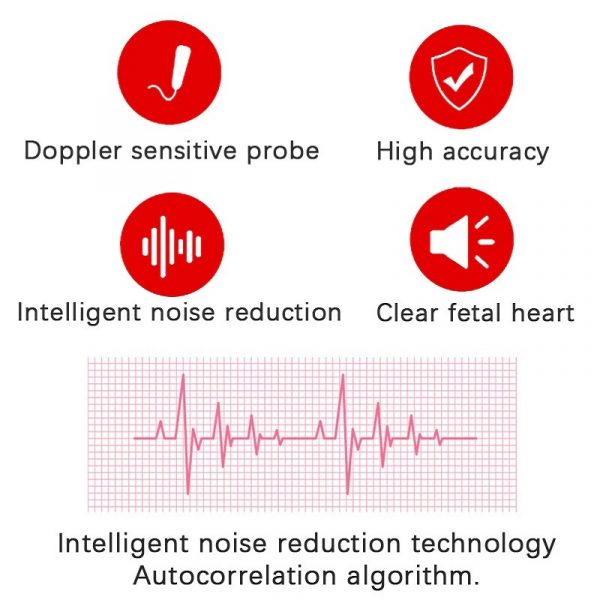 Portable Prenatal Fetal Heart Monitor with Digital Screen