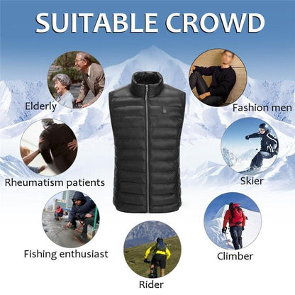 Warm Thermal Reversible USB Vest Jacket