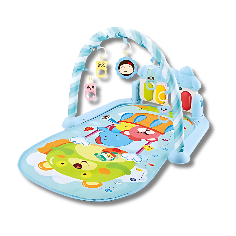 Weiche Babyspielmatte mit Klaviertasten und Spielzeug