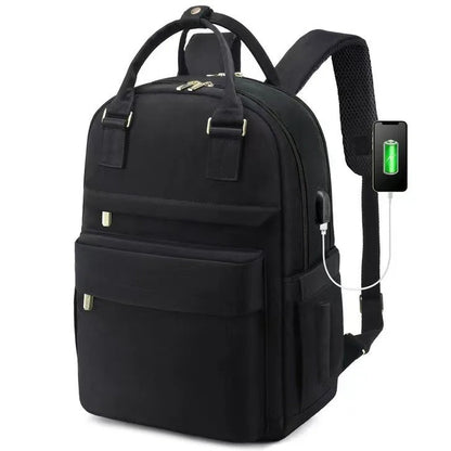 Wasserdichter Laptop-Rucksack für Damen mit USB-Ladegerät
