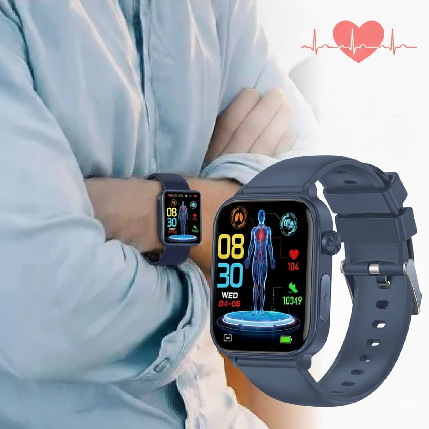 Stylish Fitness Watch with HD Screen – Pulse Monitor