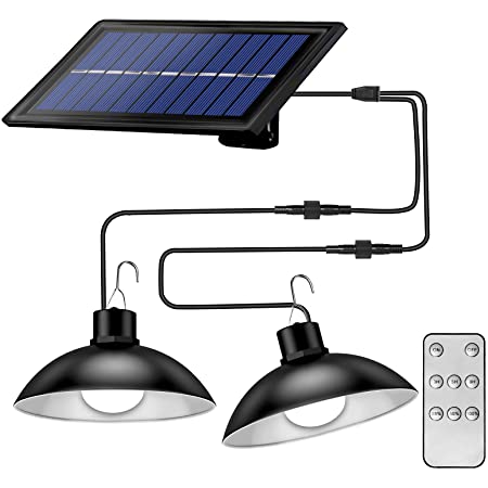 Solar Powered LED Outdoor Lamp Set with Remote - Halri