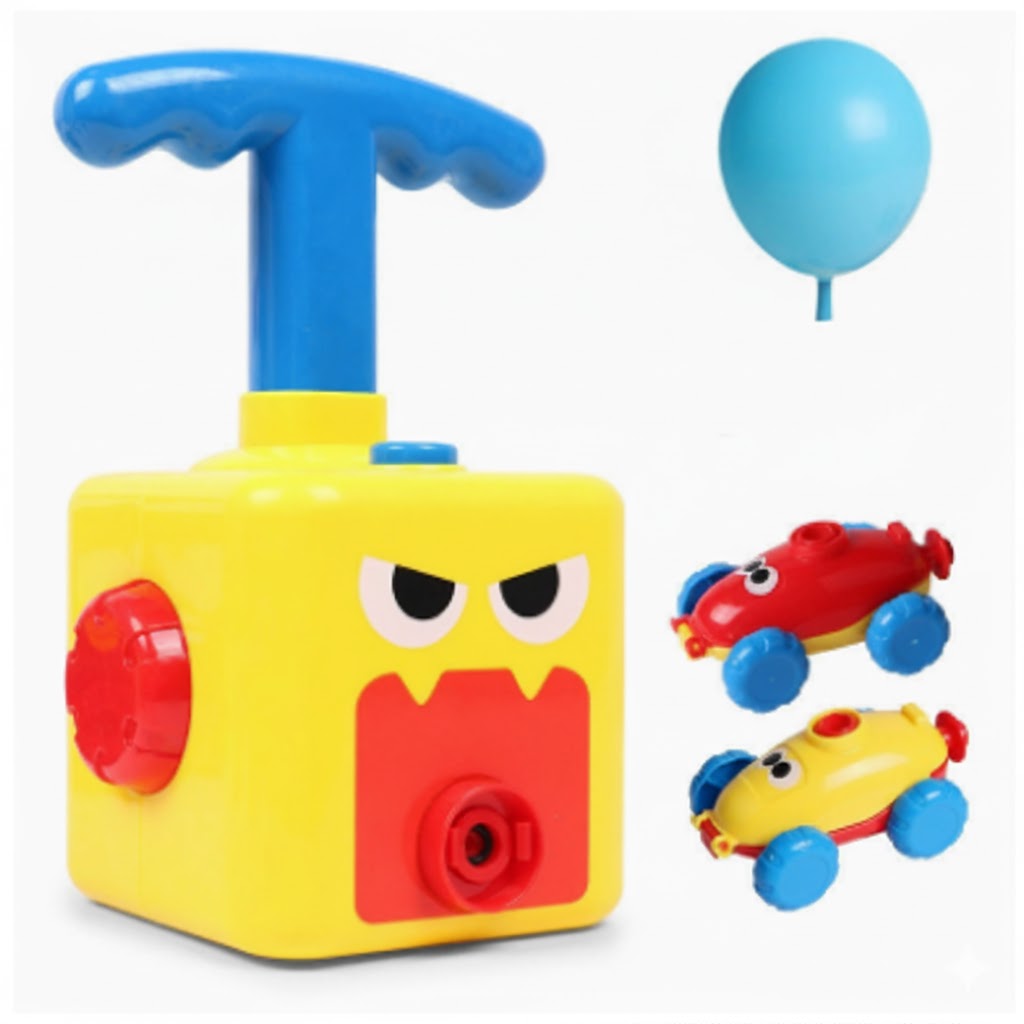 Lustiges, mit Ballons betriebenes Rennspielzeugauto